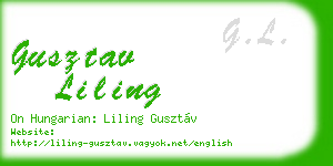 gusztav liling business card